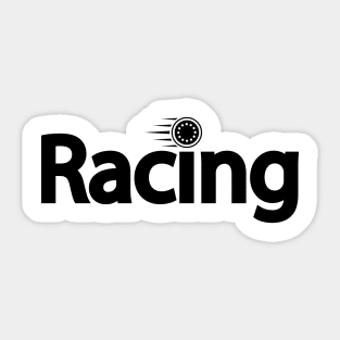 Racing artistic typography design Sticker